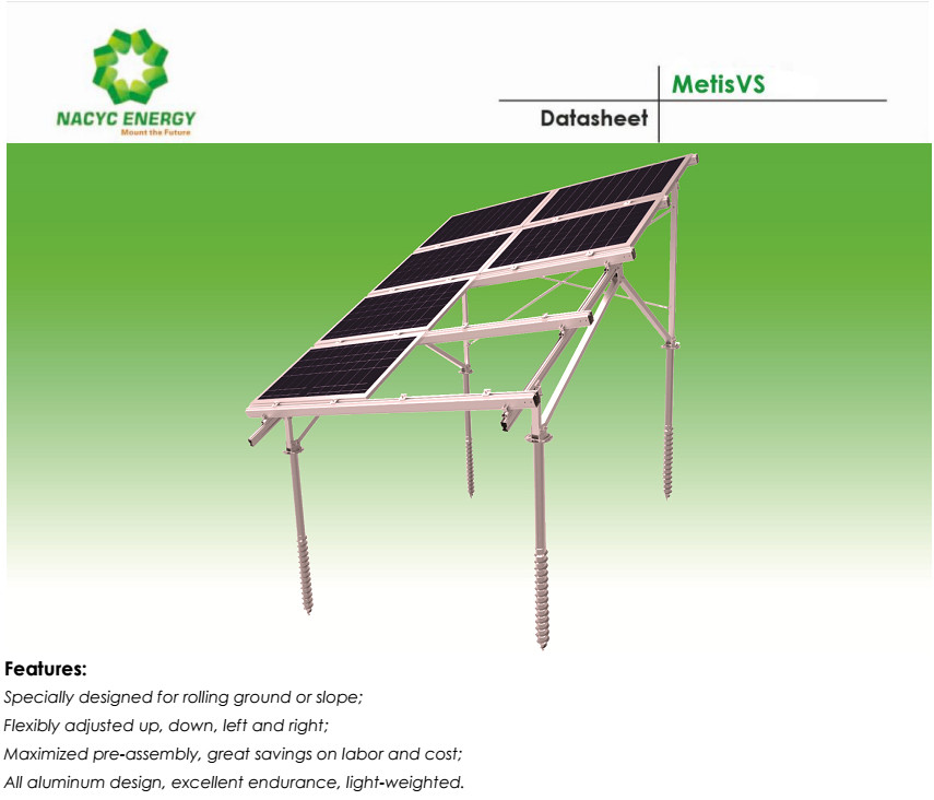 Quality Aluminum Adjustable Solar Panel Mount Brackets Silver Solar Rolling Ground Mounting Systems for sale