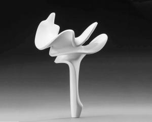 Quality Modern Painted Abstract Garden Art Sculpture White Baking Varnish Color for sale