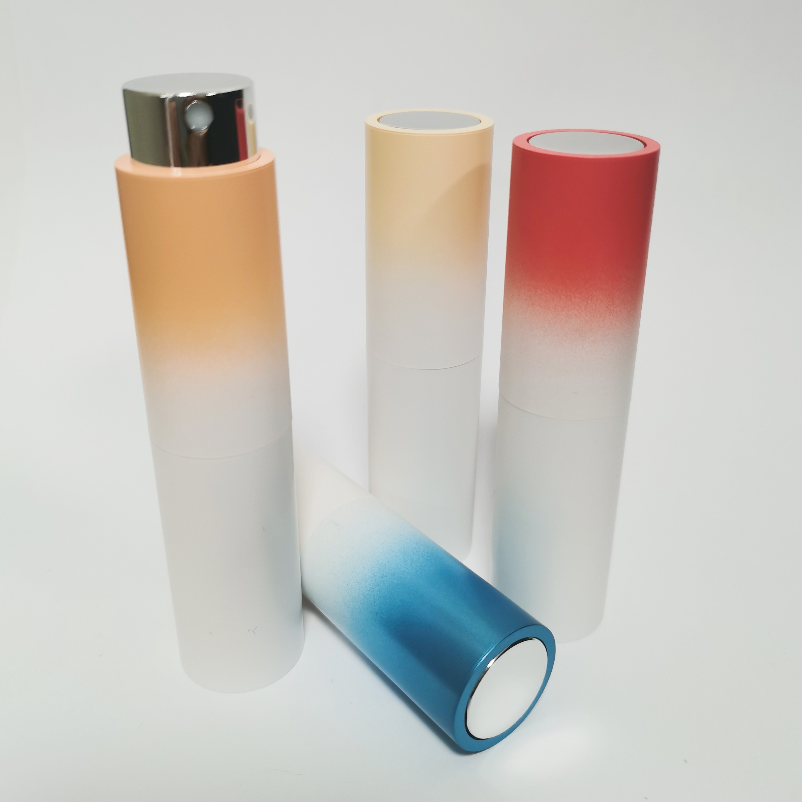 8ML ABS Outer Shell Gradient Color Glass Inner Bottle High quality Refillable Perfume Bottle