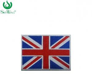 Quality Rectangle Custom Embroidered Patches Felt Sew On Flag Patches For T-Shirt for sale