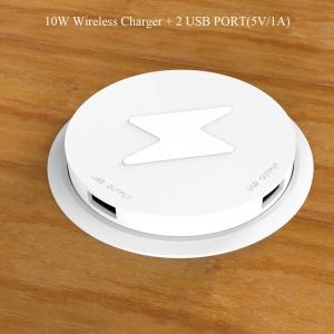 Quality PC ABS Desktop Embedded Wireless Charger Mounted Space Saving for sale