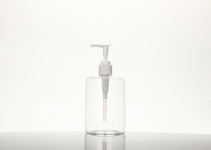 China Flat Shoulder Hand Sanitizer 500ml PET Pump Bottle With Cap on sale