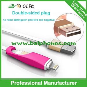 Quality Iphone 6/Micro 2in1 flat usb cable for sale