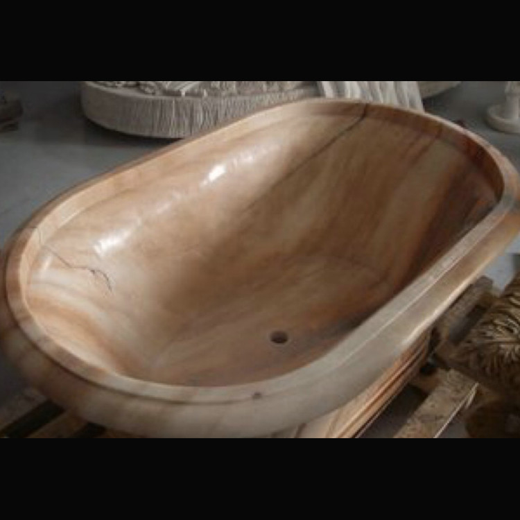 Buy cheap Home deocration pink marble bathtub with polish surface for bathroom,china from wholesalers