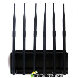 Quality 6 Channels 15w High Power Desktop Mobile Phone Signal Jammer Blocker Jam 2G 3G 4G GPS Wifi Signals For Prison/Jail Use for sale