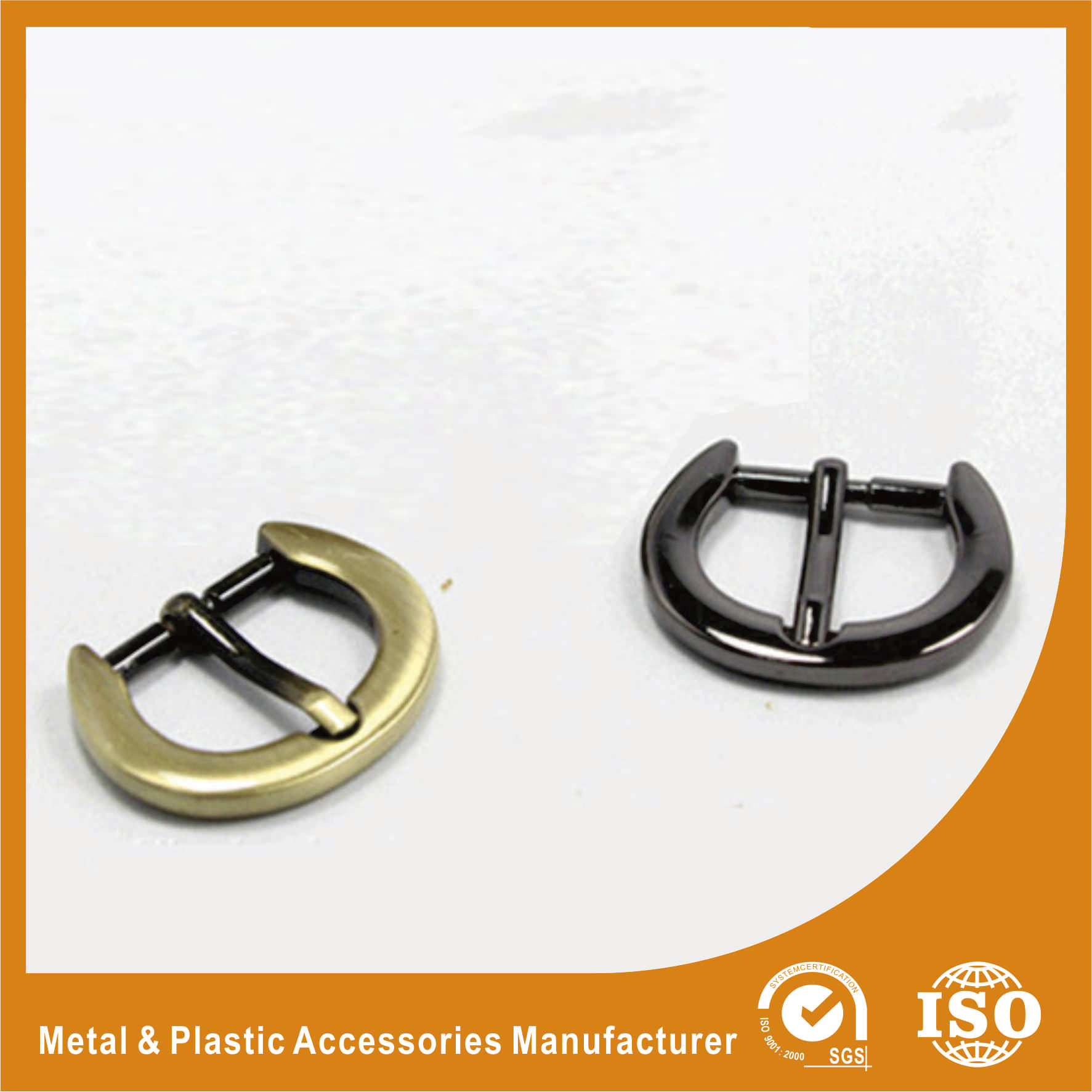 Quality Thick Flat Wire Buckle 34.5X27X20MM Metal Zinc Bag Buckle / Handbag accessory for sale