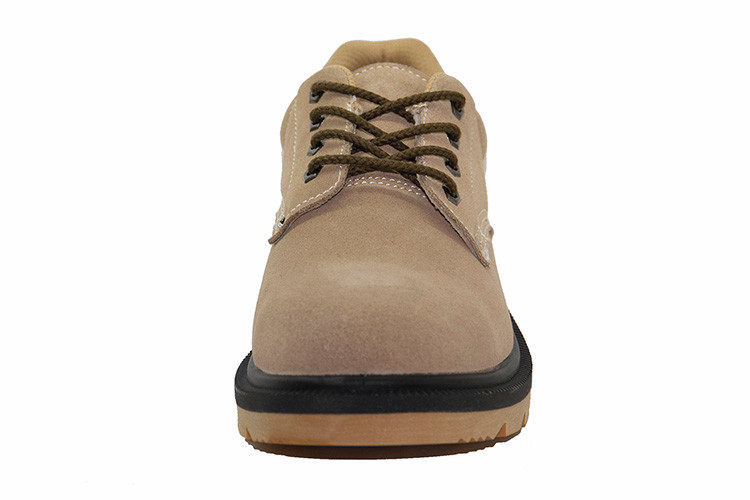 Quality Suede Leather Men Work Shoes / Steel Toe Cap Shoes Rubber Cementing Outsole for sale