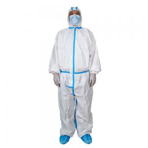 Quality M-4XL 55-70gsm PPE Disposable Medical Protective Coveralls for sale