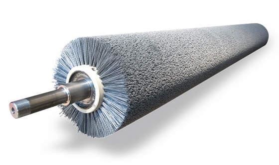 Quality Cylinder Soft Nylon Roller Brush For Industrial Conveyor Belt Cleaning for sale