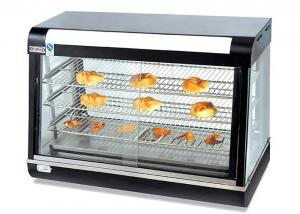 Quality Electric Heating Food Warmer Showcase Counter-top Curved Glass Bread Hot Display Cabinet for sale