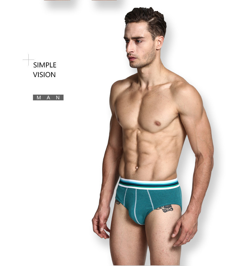 Quality Combed Mens Sexy Boxer Shorts Bikini Green Men'S Pure Cotton Underwear for sale