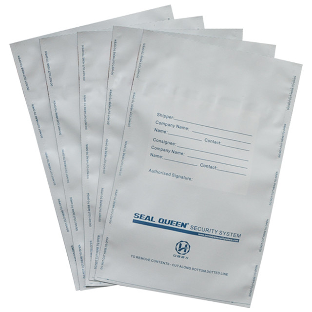 LDPE HDPE Customized Logo Tamper Evident Delivery Bags High Security Level for sale