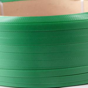 Quality Green PET Packing Strap 19mm Width Plastic Strap Band 20kg 0.5mm Thickness For brick for sale