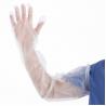 Buy cheap Plastic Disposable Protective Gloves PE Long Sleeve White from wholesalers