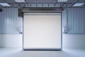 Quality 1.5mm PVC Window Galvanized Steel Frame Industrial High Speed Door For Workshop for sale