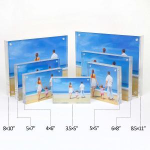 Quality OEM ODM Acrylic Photo Display Clear Plastic Magnetic Picture Frames for sale