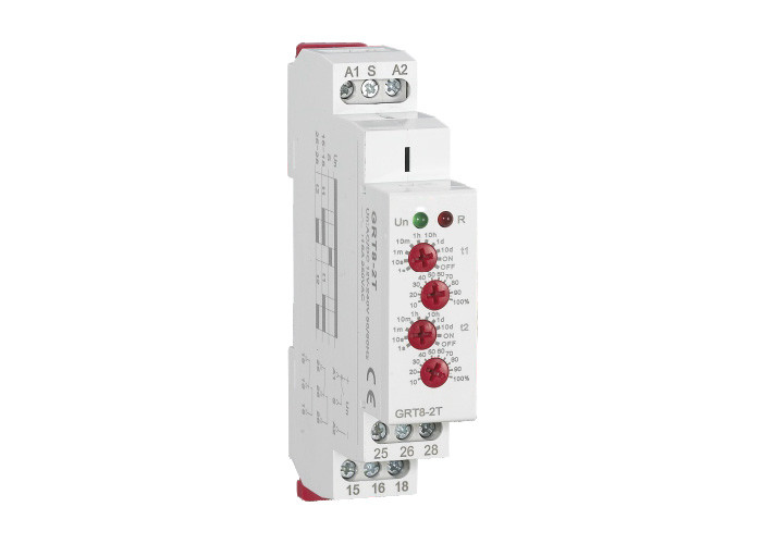 Quality RT8-2T Double Delay Time Relay Din Rail Four Knobs for sale