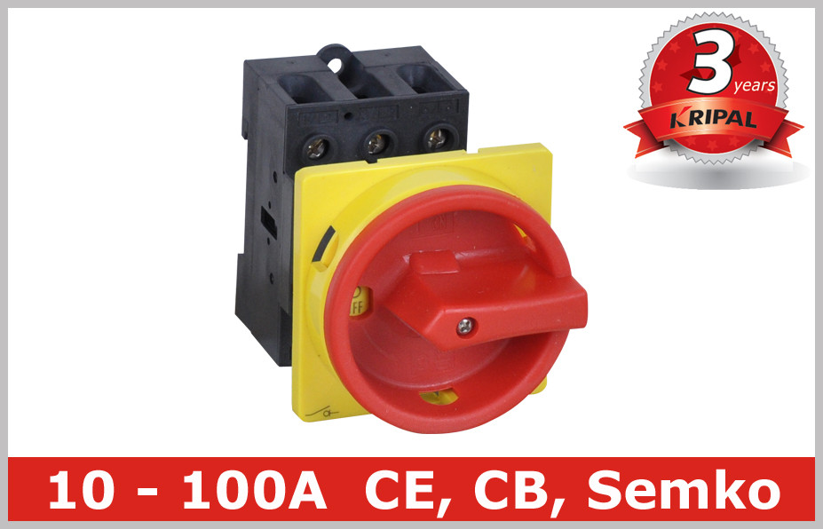 Quality 10A 16A 20A 25A 32A 40A 50A 63A 80A 100A Rotary Isolating Switch Rear mounted for sale