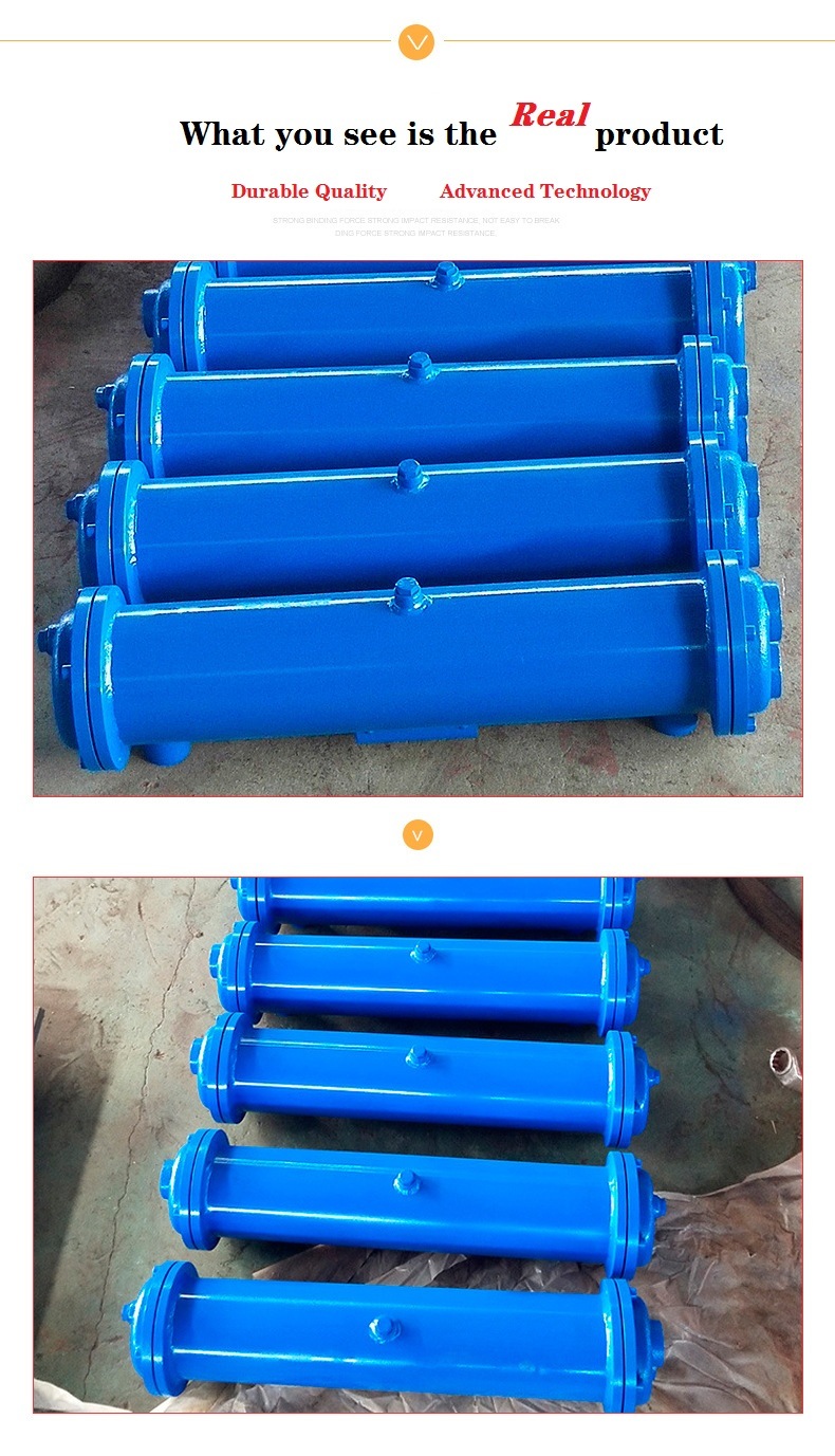 Water Cooling SUS304 Shell and Tube Heat Exchanger, Double Pipe Tube Heat Exchanger Hydraulic Oil Tubular Cooler