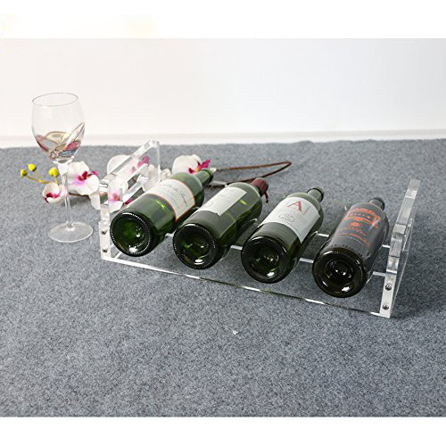 Quality Transparent PMMA Acrylic Wine Rack Stackable 18.9x8x4cm Size for sale
