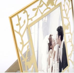 Quality Home / Garden Decoration Brass And Glass Picture Frame Compact Lightweight for sale