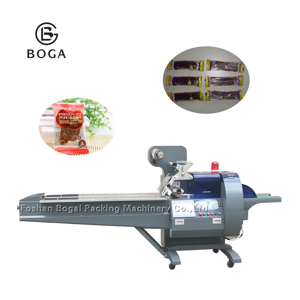 Quality Beef Jerky Food Packaging Line Bogal Food Flow Wrapping Multi Function for sale