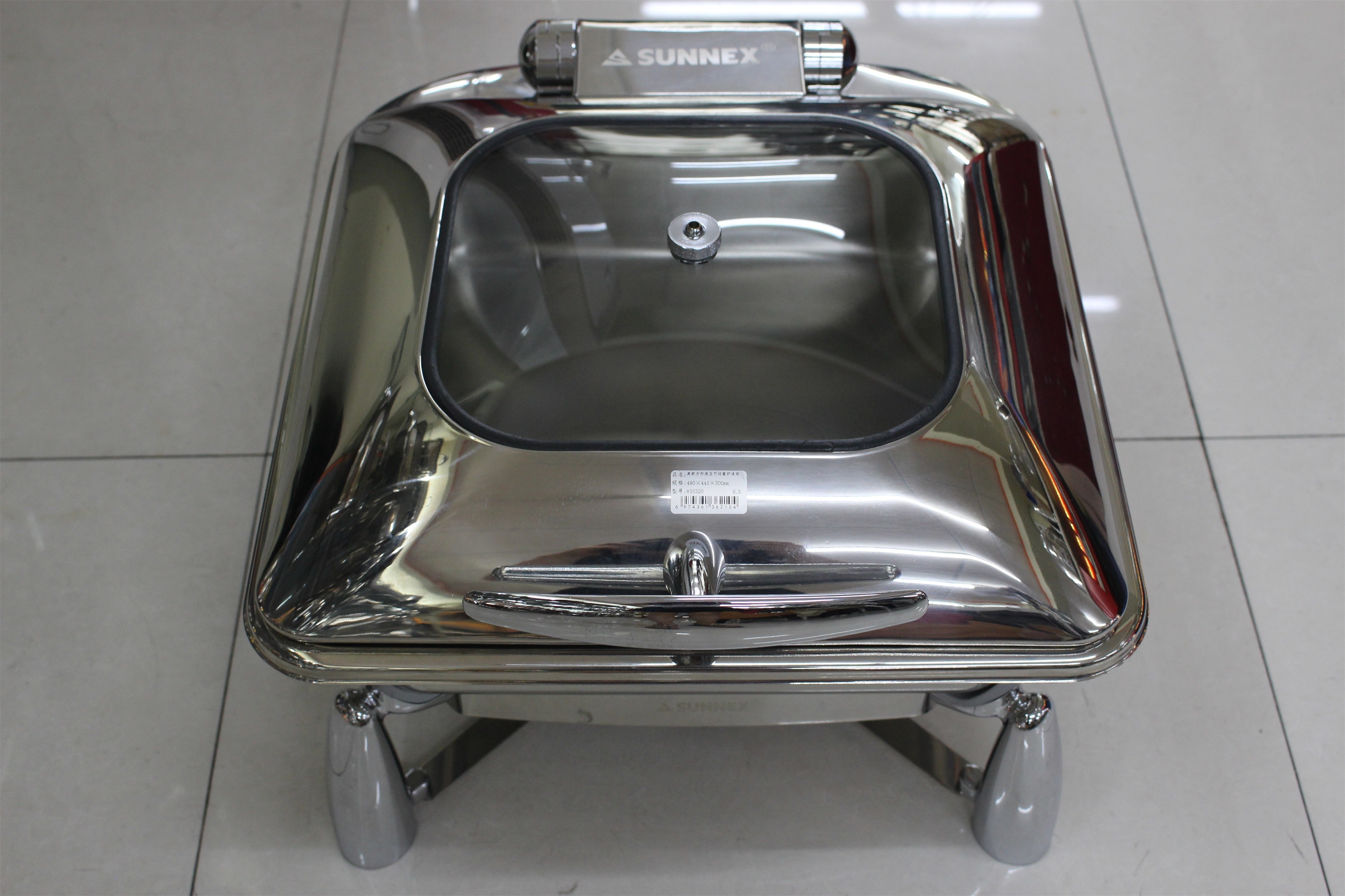 Quality Contemporary Stainless Steel Cookwares  / Chafing Dish Buffet Set Rectangular Shape for sale