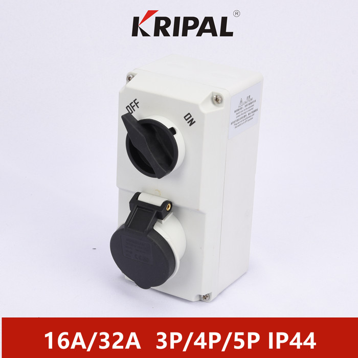 Buy cheap IP44 32A Industrial Power Switched Socket Three Phase With Mechanical Interlock from wholesalers