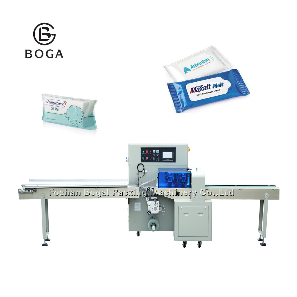 Quality Baby Wipes Wet Tissue Paper Packing Machine Customized Interface Language PLC Control for sale