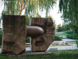 Quality Red Granite sculpture in park for sale