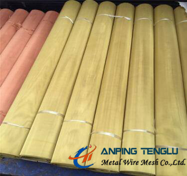 Quality 180Mesh Plain Weave Brass Mesh with 0.05 &amp; 0.06mm Wire, 36&quot; &amp; 48&quot; Width for sale