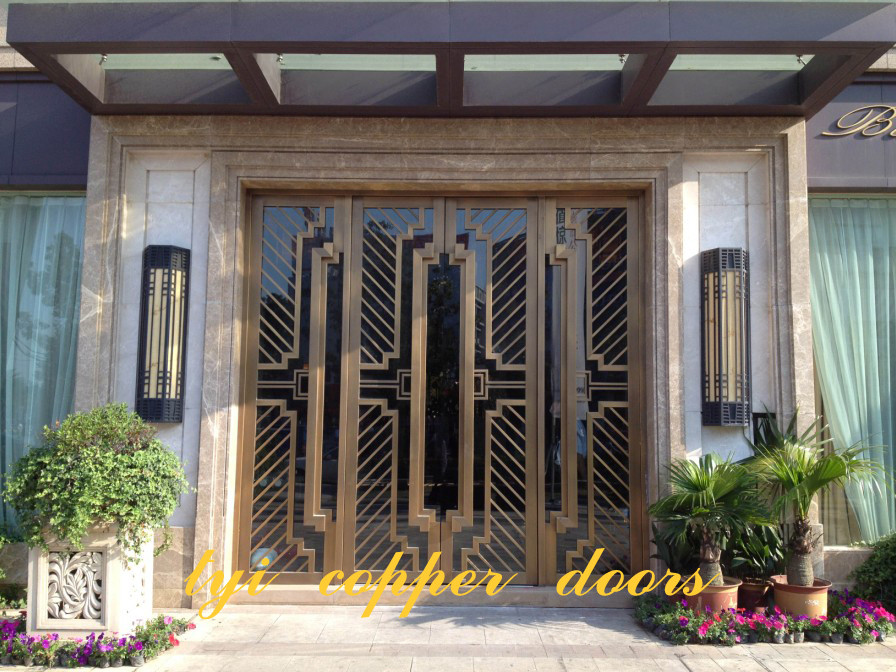Quality commercial copper front doors for sale