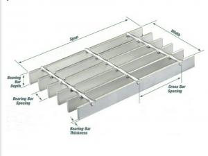 Quality Stainless Steel Grating with SS304/316, 40mm×100mm(Center to Center) for sale