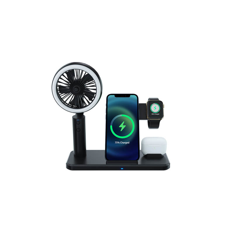 Quality 15W Fast Wireless Charging Stand With Fan Light for sale