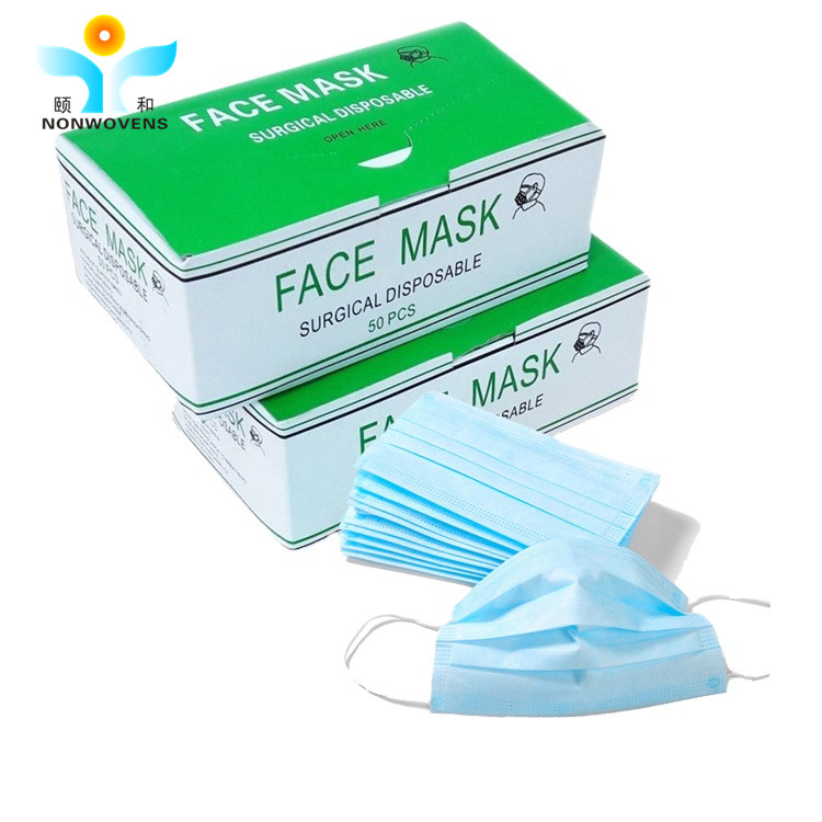 Quality Ear Loop Disposable 3ply Face Mask Melt Blown Material Surgical Mask With Logo for sale