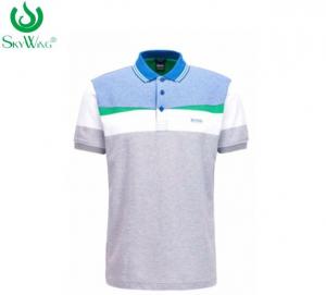 Quality 100 Cotton Personalised Embroidered T Shirts / Polo Shirts And Embroidery With Collar for sale