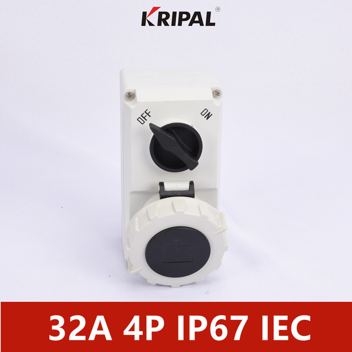 Quality IP67 16A 3P Switched Socket With Mechanical Interlock IEC standard for sale
