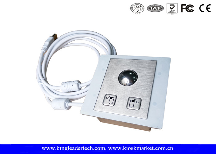 Quality Panel Mounted Industrial Pointing Device Stainless Steel Trackball Left Right Click Buttons for sale