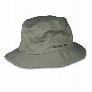 Quality Bucket Hat, Made of Waxed Cotton and Flannel for sale