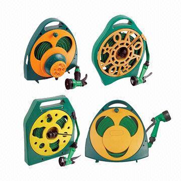 Quality 15m Garden Flat Water Hose Reels with Multi-functional Nozzle Sprinkle, Used for Car Washing  for sale