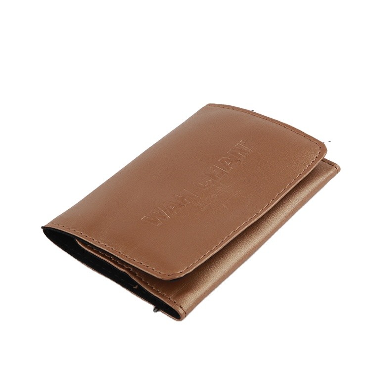 Quality 2.5cm Thick CDR Mens Brown Leather Wallet , 13.5x9cm Mens Leather Pouches for sale