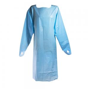 Quality Dustproof Disposable CPE Gown Full Sleeve Aprons 20-65gsm for sale