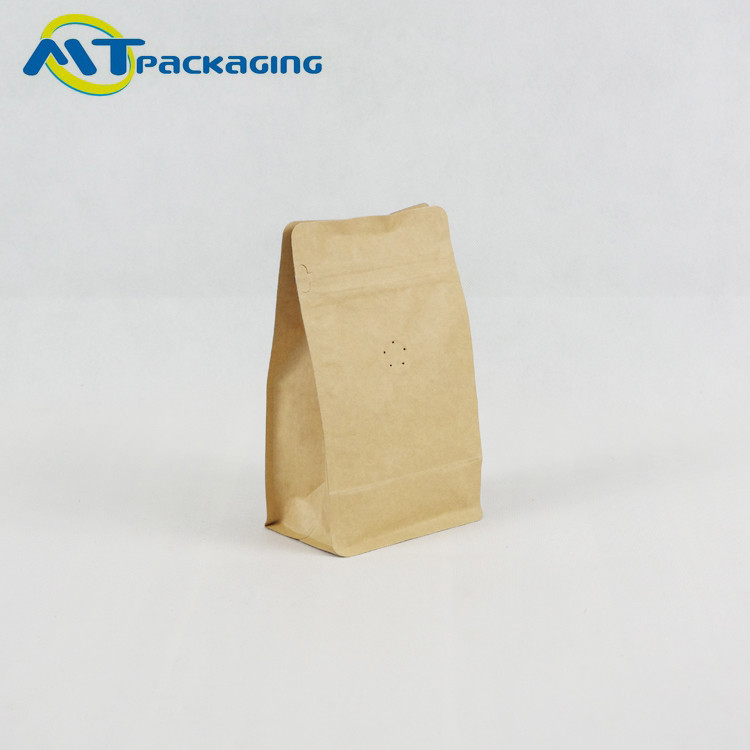 Quality Waterproof Brown Paper Coffee Bags , Kraft Coffee Bags With Valve for sale