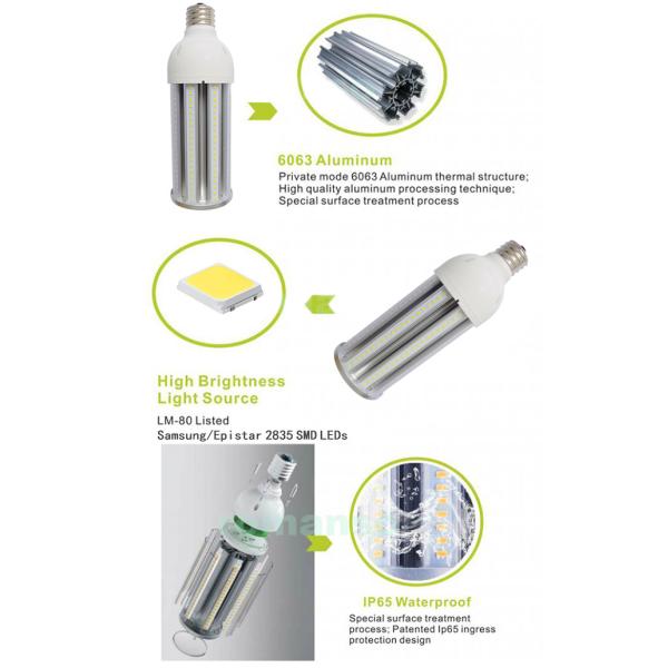 54Watt E39 E26 LED Corn Bulb , LED Corn COB Lights Compatible Inductance Ballast 120lm/w