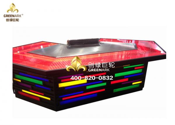Buy Bridge Shape Upper or Down Fume Exhaustion Teppanyaki Grill Table With 11 Seats at wholesale prices