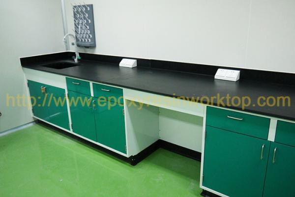 Safety School Laboratory Bench Top 750mm Width Monolithic Epoxy Resin