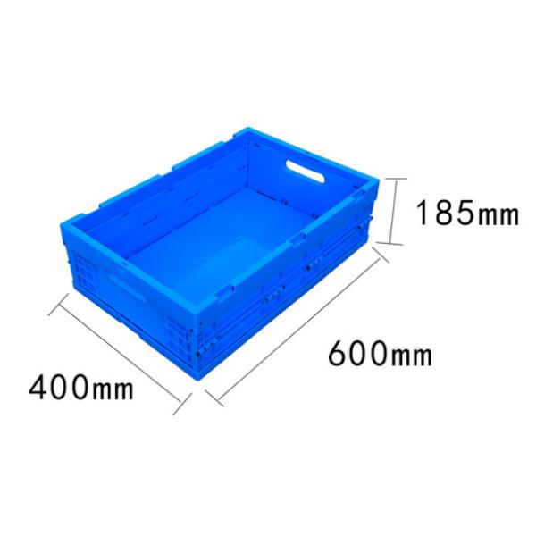 600*400*185 Mm L Foldable Plastic Box / Collapsible Storage Crate