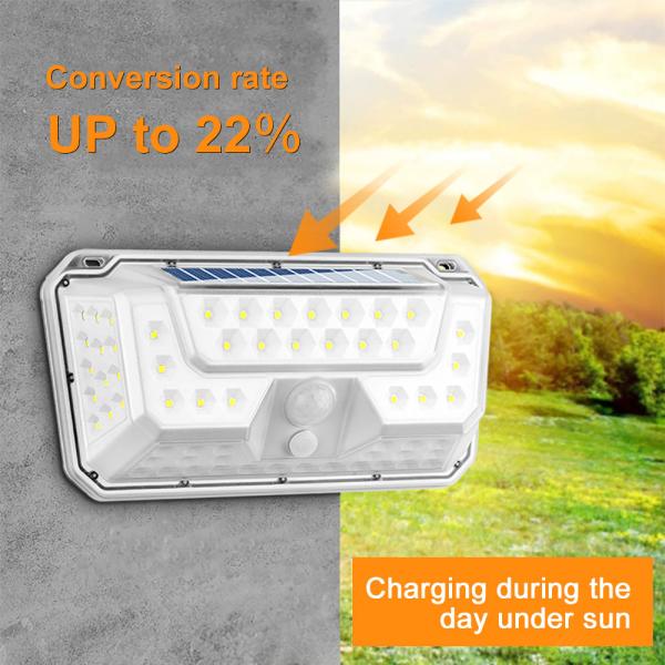 44COB 50LED Wireless Solar Motion Sensor Light / 1000lm Sensor Solar Led Wall Light