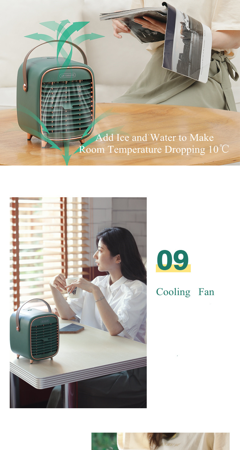 Factory Direct OEM ODM Support Efficient Cooling TYPE-C 5V2A Fast Charging Portable Mini Water Cooling Fan