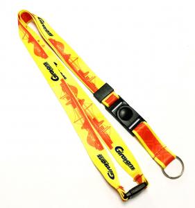 Quality Yellow Red Dye Sublimation Lanyards Sport Competition Activity Event Key Ring for sale